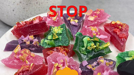 Jedlé krystaly s ovocnou příchutí