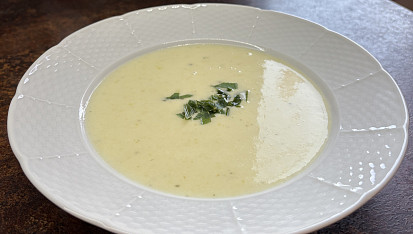 Krémová pórková polévka