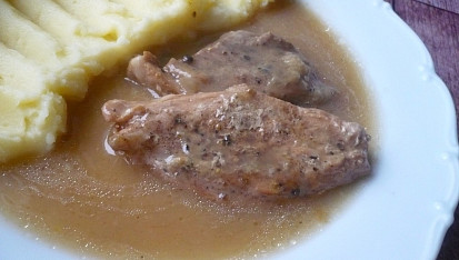 Vepřové plátky na špeku a česneku