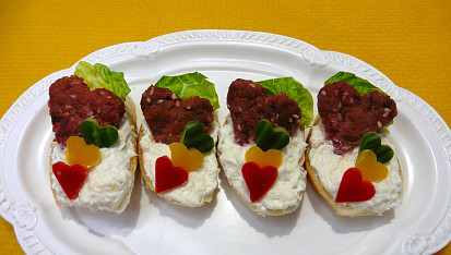 Jednohubky se srdíčky