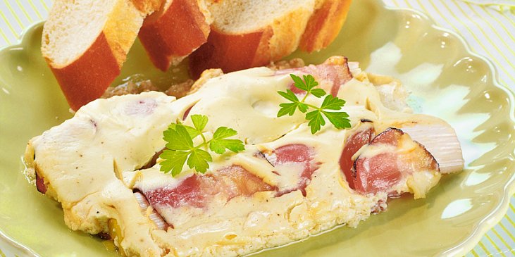 Pórek v kabátku z anglické slaniny