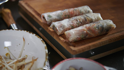 Smažené závitky podle Khanha Taa