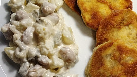 Bramborový salát s fazolemi