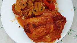 Králík pečený na zelenině a pivu