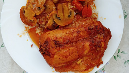 Králík pečený na zelenině a pivu