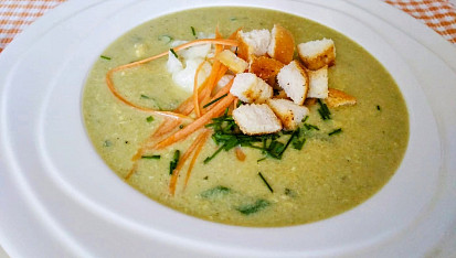 Krémová bramborová polévka se smetanou