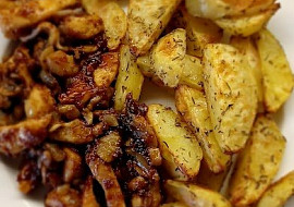 Kuřecí nudličky na žampionech