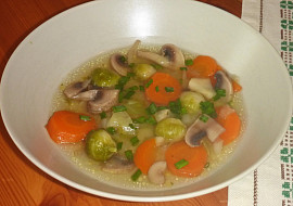 Zeleninová polévka s houbami