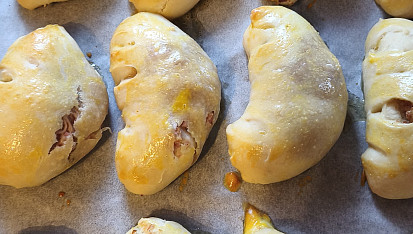 Nadýchané plněné rohlíčky