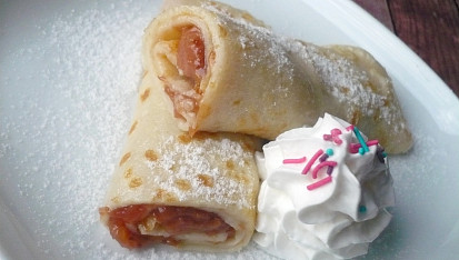 Nejsnadnější a nejlahodnější palačinky, Palačinky plněné domácím jahodovým džemem