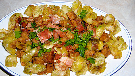 Salát z růžičkových kapustiček