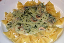 s listovým špenátom