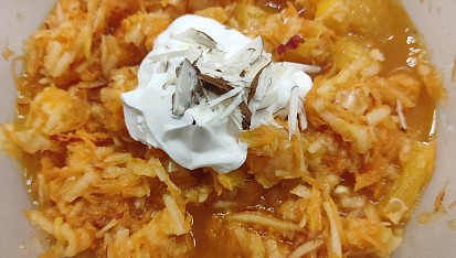 Mrkvový salát s pomerančem a smetanou, Moc dlouho takhle nevydržel😉🍊🥕🍎🍋‍🟩