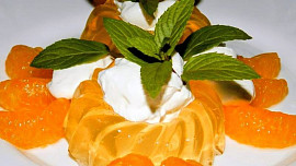 Pomerančové želé s pudinkem