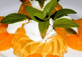 Pomerančové želé s pudinkem