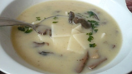 Houbová polévka s nudlemi