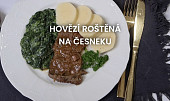 Hovězí roštěná na česneku