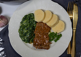 Hovězí roštěná na česneku