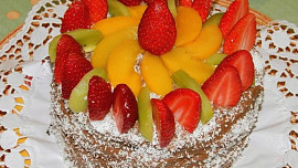 Jednoduchý dort s mascarpone a ovocem