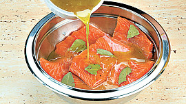 Losos v citronové marinádě