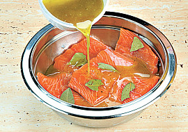 Losos v citronové marinádě