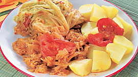 Plněné kapustové závitky s mletým masem