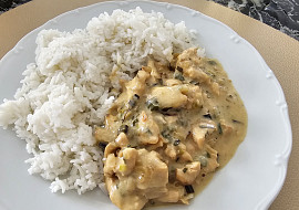 Kuřecí nudličky na pórku (Pridany solamyl na maso na začátek i nakonec, více vody  a o lžíci více pomazankového, neskutečná dobrota)