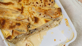Zapečené palačinky s tvarohem podle ČSN