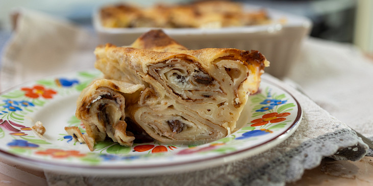 Zapečené palačinky s tvarohem podle ČSN
