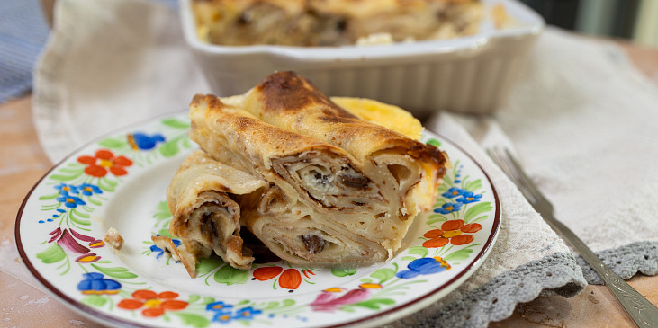 Zapečené palačinky s tvarohem podle ČSN