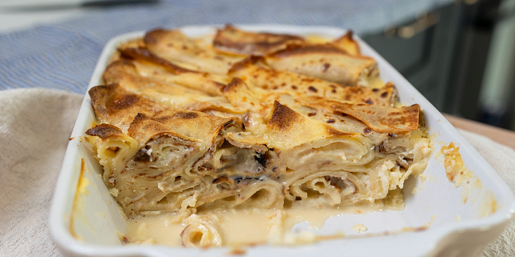 Zapečené palačinky s tvarohem podle ČSN