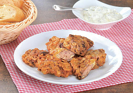 Drůbeží játra v česnekovém těstíčku