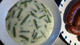 Fazolkové lusky na smetaně