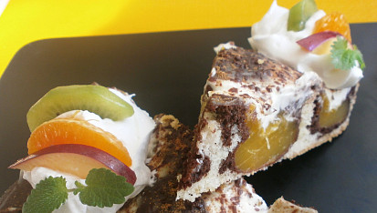 Koláč s pomerančovým pudinkem