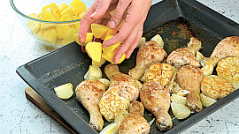 Kuřecí paličky pečené na česneku