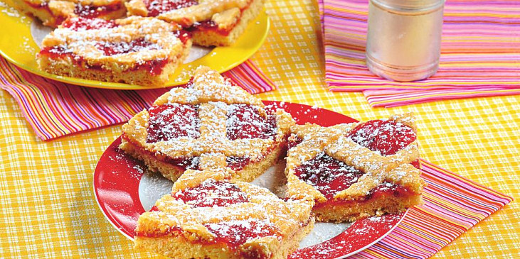 Linecký mřížkový koláč na plech