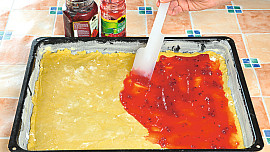 Linecký mřížkový koláč na plech