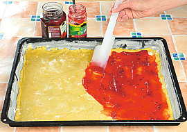 Linecký mřížkový koláč na plech