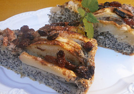 Litý makový koláč s jablky