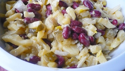 Bramborovo-fazolový salát, Použito o trochu více brambor.