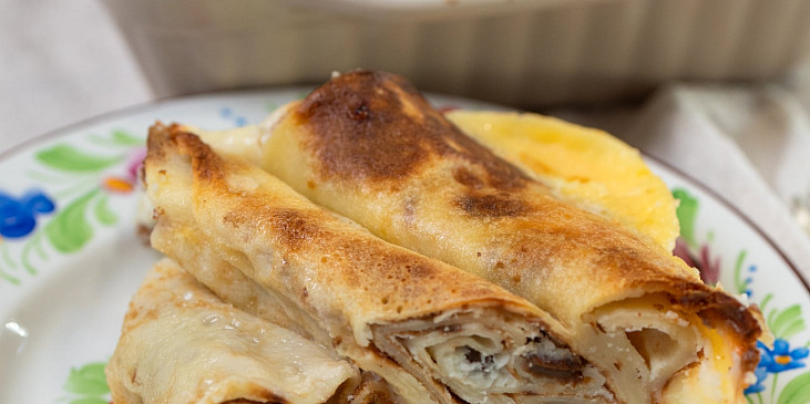 Zapečené palačinky s tvarohem podle ČSN