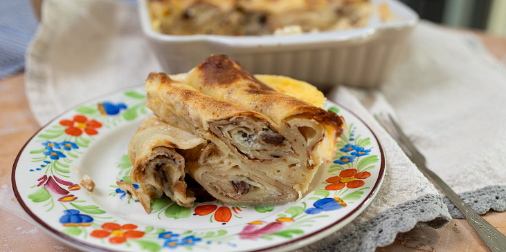 Zapečené palačinky s tvarohem podle ČSN