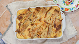 Zapečené palačinky s tvarohem podle ČSN