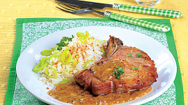 Kotlety na víně se sýrovou šťávou