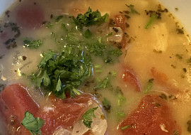 Krabí polévka s bylinkami (Krabí tyčinky ♥️)