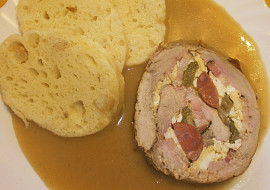 Maxi ptáček z vepřového masa