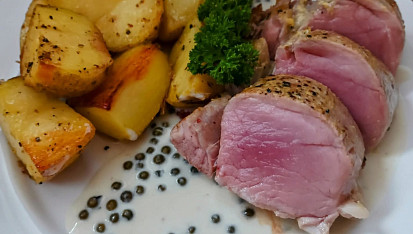 Panenka na zeleném pepři