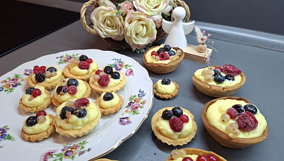 Tartaletky s pudinkovým krémem