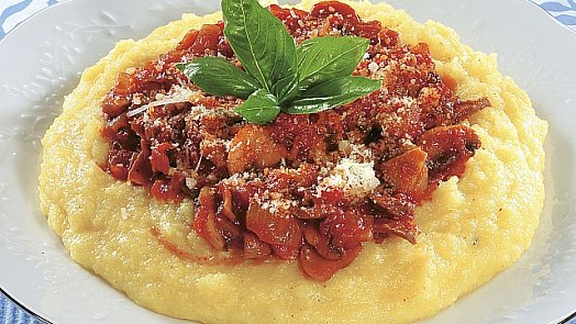 Kukuřičná polenta se žampiony