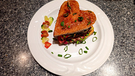 Valentýnský "burger"
